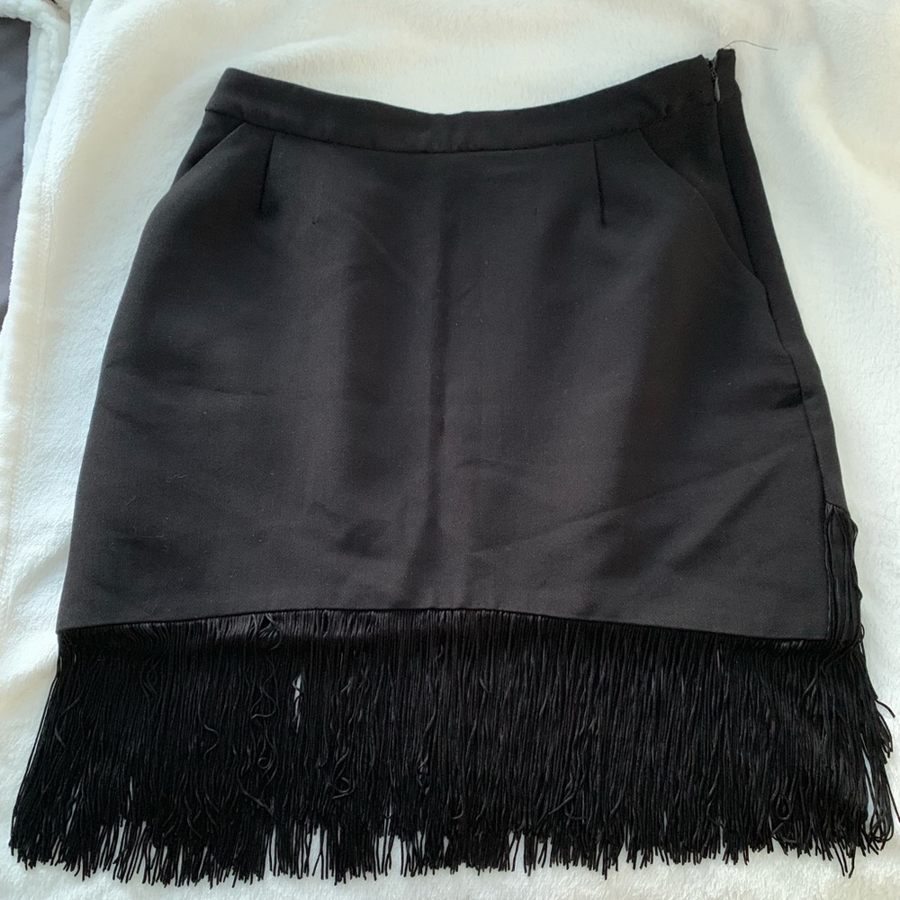 NWOT The Letter Tassel Mini Skirt